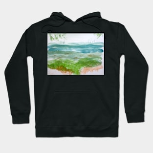 Texas Hills Watercolor Painting Hoodie